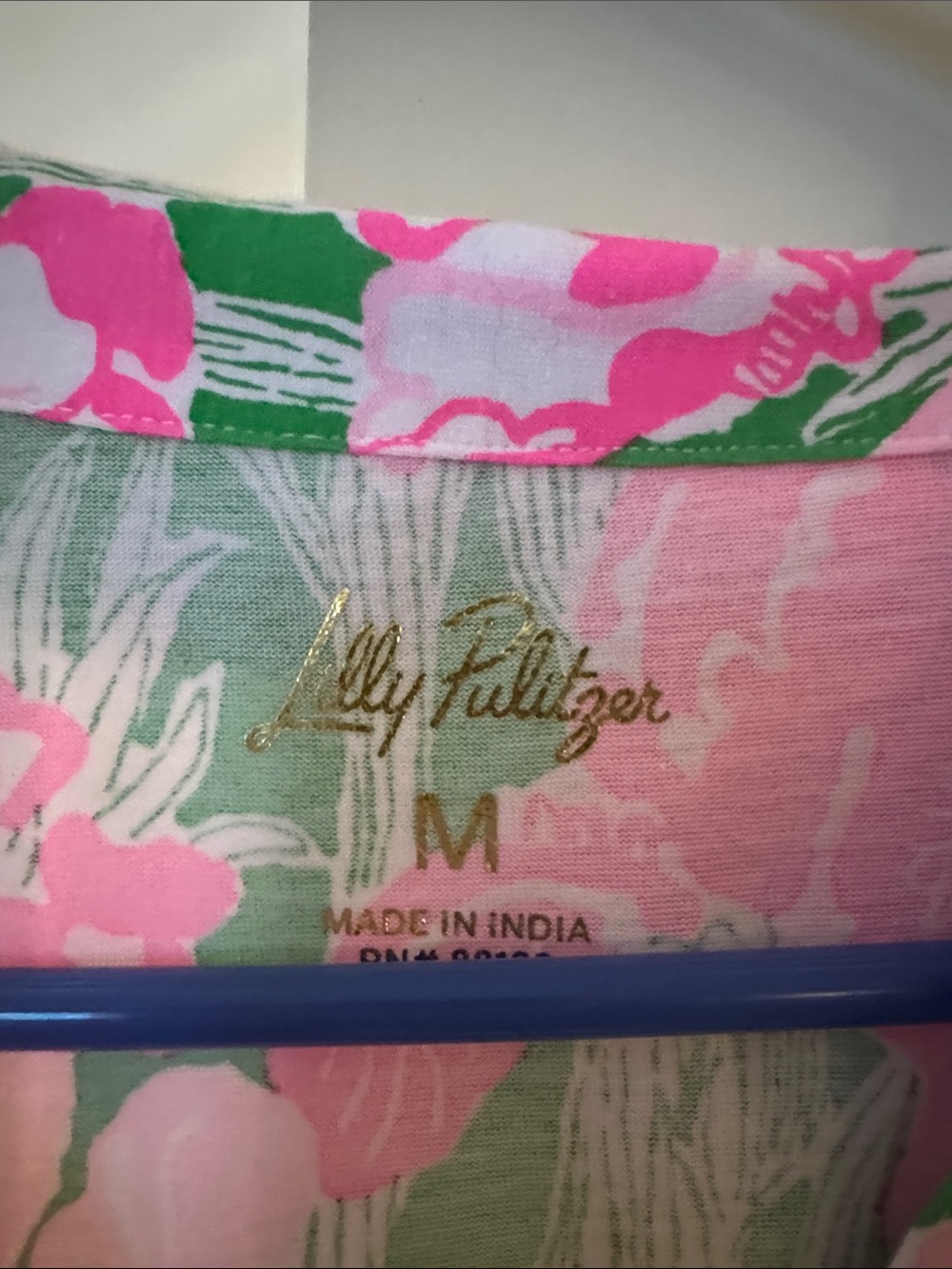 Lilly Pulitzer Pink & Green Floral Sleeveless Collared Shift Dress - Picture 3 of 3